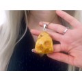 Colier cu impresionant pandant de chihlimbar natural butterscotch | Polonia