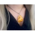 Colier cu impresionant pandant de chihlimbar natural butterscotch | Polonia