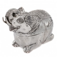 Veche casetă cambodgiană din argint pentru betel și mirodenii | Elefant | cca. 1940 Veche casetă cambodgiană din argint pentru betel și mirodenii | Elefant | cca. 1940