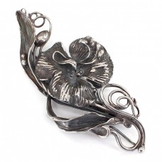 Broșă - pandant statement din argint în stil Art Nouveau |  Polonia cca. 1960  Broșă - pandant statement din argint în stil Art Nouveau |  Polonia cca. 1960