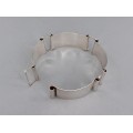 Extravagant ckoker statement Dog Collar de perioadă mid-century | manufactură în argint | Italia 