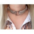 Extravagant ckoker statement Dog Collar de perioadă mid-century | manufactură în argint | Italia 