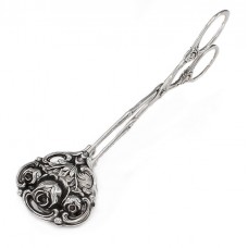 Clește din argint pentru servirea produselor de patiserie |  Hildesheim Rose | atelier Lettre Emil | Germania cca. 1945 Clește din argint pentru servirea produselor de patiserie |  Hildesheim Rose | atelier Lettre Emil | Germania cca. 1945