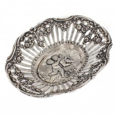 Elegant coșuleț  din argint pentru fructe uscate și delicatese | Hanau - Germania cca. 1900 Elegant coșuleț  din argint pentru fructe uscate și delicatese | Hanau - Germania cca. 1900