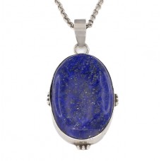 Colier cu pandant statement din argint decorat cu lapis lazuli | Bali - Indonezia Colier cu pandant statement din argint decorat cu lapis lazuli | Bali - Indonezia