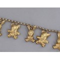 Set de bijuterii statement din argint aurit accesorizat cu charmuri iepurași și ursuleți | Italia cca. 1990 - 2000