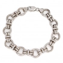 Brățară chainmaille unisex manufacturată în argint | Italia cca. 1980