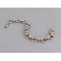 Brățară chainmaille unisex manufacturată în argint | Italia cca. 1980