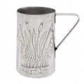 Carafă din argint decorată repousse cu tufe de papură Typha  | manufactură de atelier florentin | Italia cca. 1970 - 1980