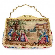 Poșetă vintage brodată au petit point | Austria cca. 1940 Poșetă vintage brodată au petit point | Austria cca. 1940