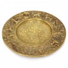 Bol din bronz doré decorat cu simboluri zodiacale | atelier Nordisk Malm | Danemarca cca 1940 - 1950 Bol din bronz doré decorat cu simboluri zodiacale | atelier Nordisk Malm | Danemarca cca 1940 - 1950