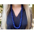 Remarcabil colier statement decorat cu lapis-lazuli natural 