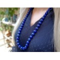 Remarcabil colier statement decorat cu lapis-lazuli natural 