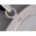 Choker din argint accesorizat cu un impresionant pandant decorat cu sidef de scoică Paua 