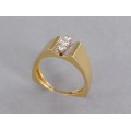 Inel mid-century din aur 18k decorat cu diamante naturale 0.25 CT | Germania cca. 1960 - 1970