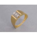 Inel mid-century din aur 18k decorat cu diamante naturale 0.25 CT | Germania cca. 1960 - 1970