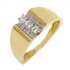 Inel mid-century din aur 18k decorat cu diamante naturale 0.25 CT | Germania cca. 1960 - 1970 Inel mid-century din aur 18k decorat cu diamante naturale 0.25 CT | Germania cca. 1960 - 1970