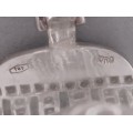 Cercei statement retromoderniști din aur alb 18k decorați cu diamante naturale 2.10 ct și email | Italia cca. 1985 