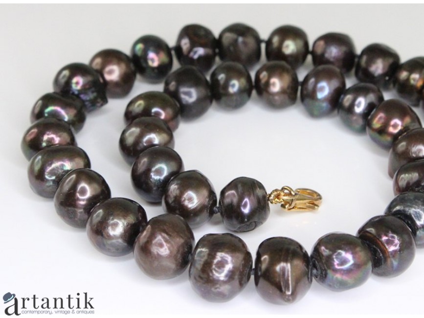 Lick stand Withdrawal opulent colier perle tahitiene "Kamoka" & argint vermeil