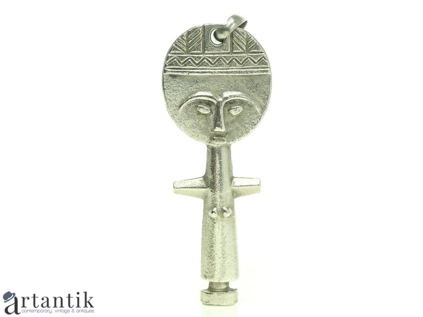 opener Six orientation Amuletă pentru fertilitate, din argint | amuletă africană Akuaba | atelier  Uno-A-Erre | anii '60